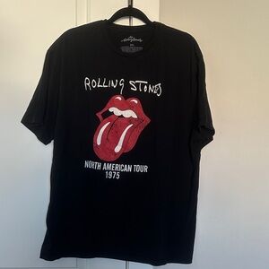 The Rolling Stones Black Graphic Vintage Wash Tee